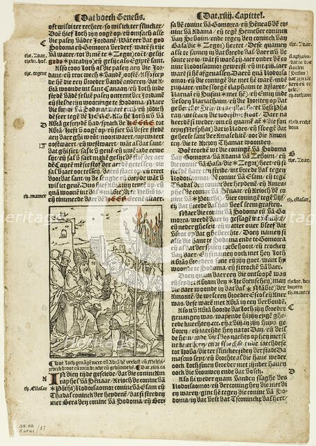 Illustration from Die Bibel (Vorsterman), plate 57 from Woodcuts from Books of the XVI Century, 1528 Creator: Jan Swart Van Groningen.