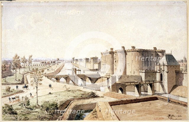 The Bastille in 1420. Creator: Hoffbauer, Feodor (Fédor) (1839-1922).