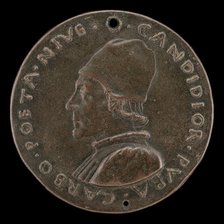 Lodovico Carbone, 1430-1485, Poet [obverse], c. 1462/1463. Creator: Sperandio Savelli.