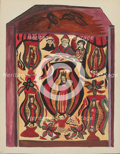 Plate 32: Our Lady of Guadalupe": From Portfolio "Spanish Colonial Designs of New Mexico", 1935/1942 Creator: Unknown.