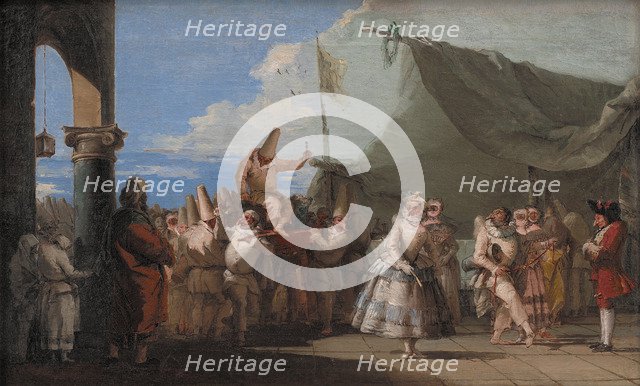 The Triumph of Pulcinella, 1760-1770. Artist: Tiepolo, Giandomenico (1727-1804)