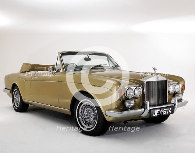1975 Rolls Royce Corniche convertible. Artist: Unknown.