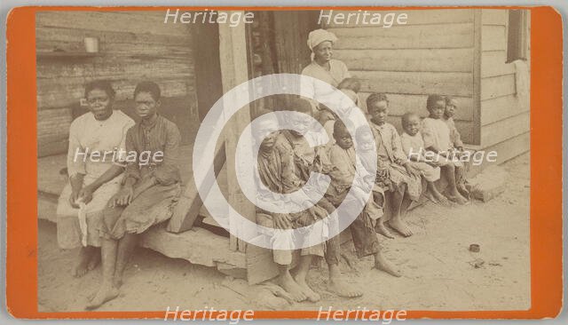 No. 615, 'The Way the Negro Race is Dying Out: Mrs. Whitaker and her Children', 1871-1896. Creator: J. A. Palmer.