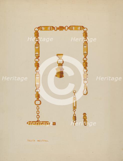 Watch Chain, c. 1937. Creator: Tulita Westfall.
