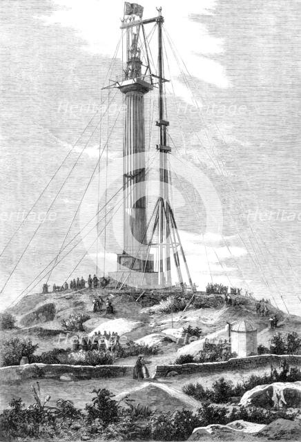 Raising the Anglesey statue to the top of the column erected to the memory of the late Marquis..., 1 Creator: Unknown.