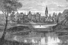 'Eaton Hall, Cheshire - View of the Hall and the Lake', 1886.  Creator: Unknown.