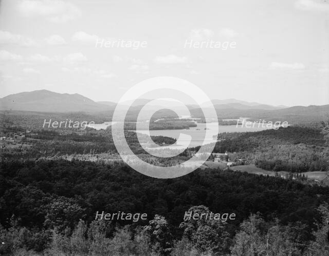Lower Saranac Lake from Mount Pisgah, Adirondack Mtns., N.Y., between 1900 and 1910. Creator: Unknown.