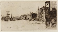 Free Trade Wharf, 1877. Creator: James Abbott McNeill Whistler.