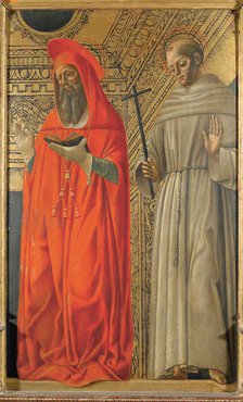Saint Jerome and Saint Francis of Assisi, ca 1485-1490. Creator: Bevilacqua, Giovanni Ambrogio (ca 1460-after 1512).
