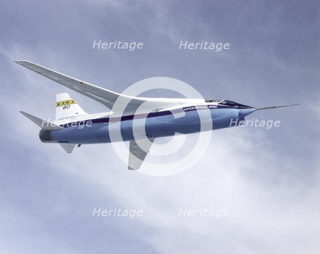 NASA F-8A Crusader Supercritical Wing Aircraft, 1973. Creator: NASA.