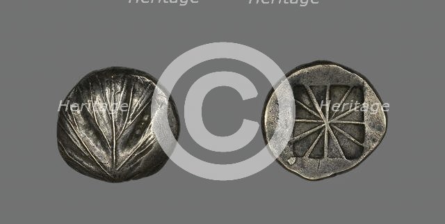 Didrachm (Coin) Depicting a Parsley Leaf, 520-490 BCE. Creator: Unknown.
