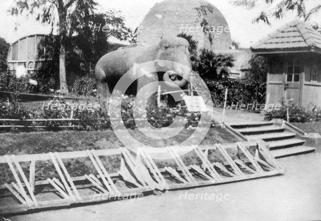 Elephant statue, Victoria Gardens, Bombay, India, c1918. Artist: Unknown