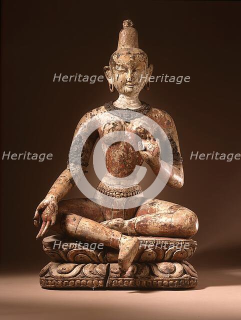 The Buddhist Goddess Victorious Wisdom Tara (Jina-Prajna Tara), c.15th century. Creator: Unknown.