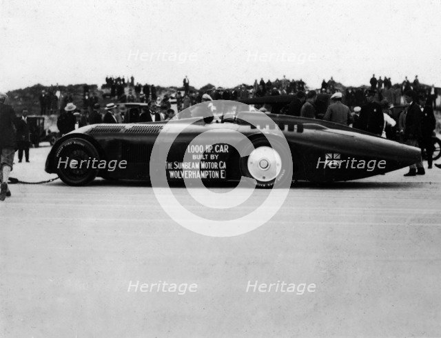Sunbeam 1000hp World Land speed record attempt at Daytona 1927 Artist: Unknown.