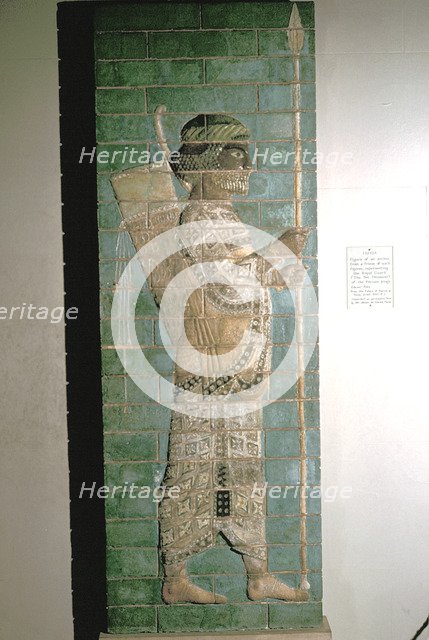 Relief showing an archer of the Persian Royal Guard, Palace of Darius I, Susa, c500 BC. Artist: Unknown