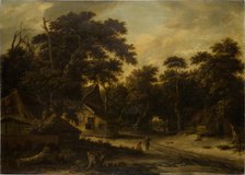 Several Peasant Huts in a Woods, c1660. Creator: Roelof van Vries.