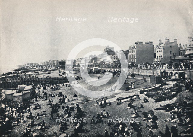 'Brighton - A Long Stretch of the Beach', 1895. Artist: Unknown.
