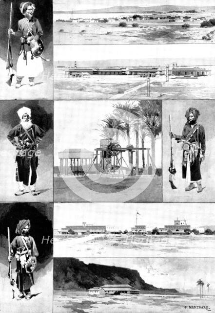The Baluchistan Disturbance: views and military types of the district, 1898. Creator: Unknown.