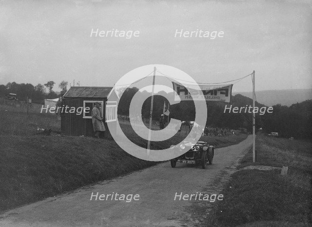 Frazer-Nash TT replica finishing the Shelsley Walsh Hillclimb, Worcestershire, 1935. Artist: Bill Brunell.
