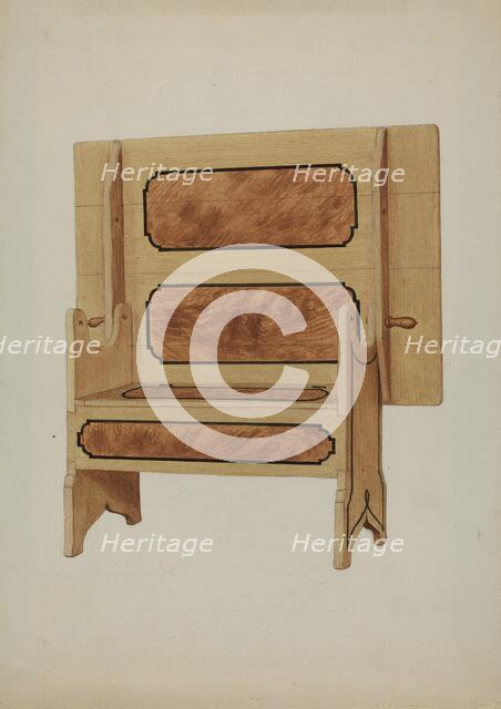 Pa. German Hutch Table, c. 1936. Creator: Rex F Bush.