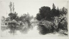 Shere Mill Pond, No. 11 (The Large Plate), 1860 and later. Creator: Francis Seymour Haden (British, 1818-1910).