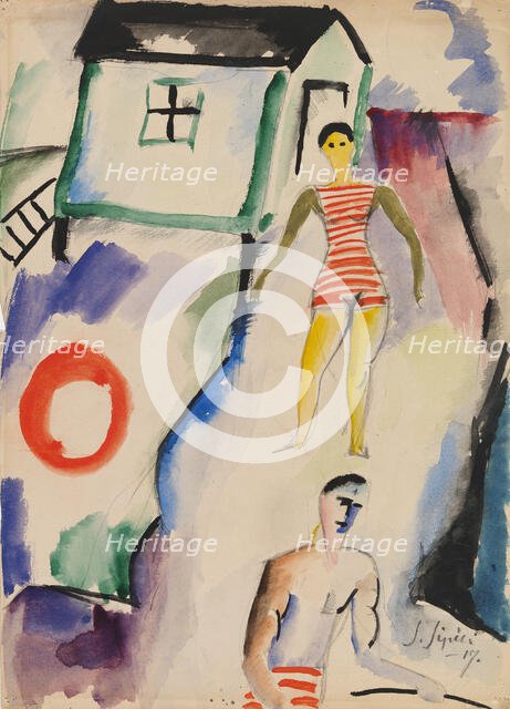 Beach, 1917. Creator: Sulho Sipila.