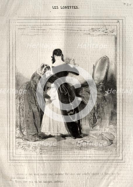 Les Lorettes, 1842. Creator: Paul Gavarni (French, 1804-1866).