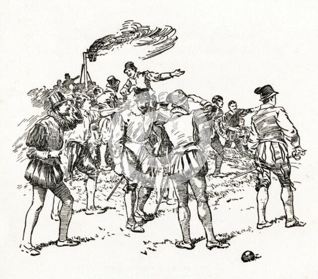 'The Armada in Sight', c1900.  Creator: Howard Davie.