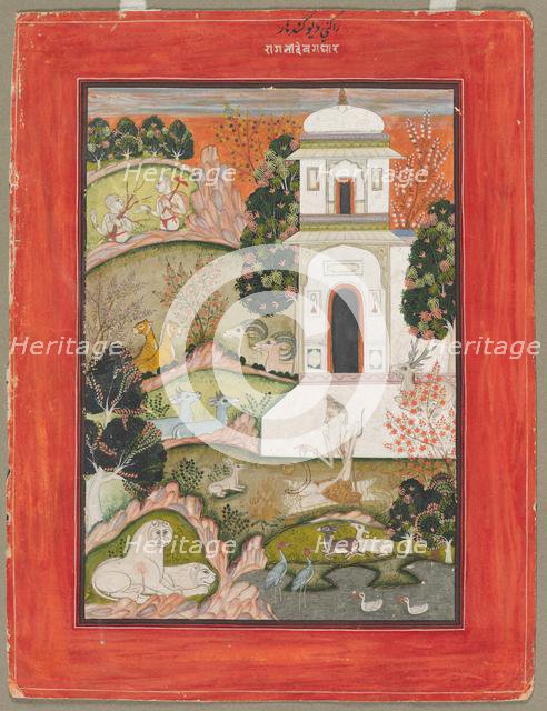 Devagandhara Ragini: An Ascetic in Retreat, from the Ragamala Series, c. 1760. Creator: Unknown.