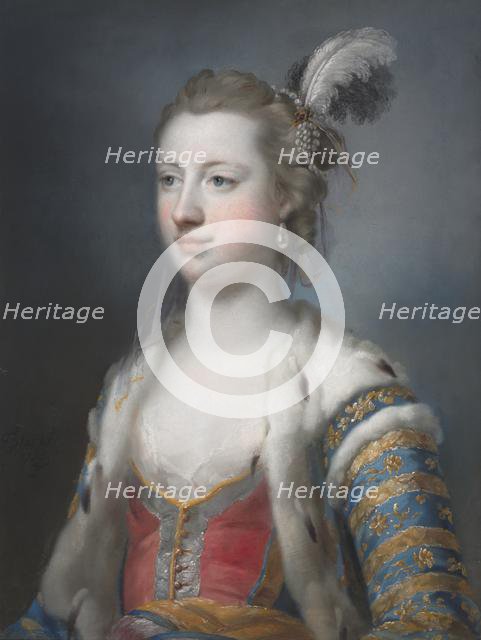 The Right Honorable Lady Mary Radcliffe (1732-1798), Wife of Francis Eyre, Esq., 1755. Creator: Francis Cotes (British, 1726-1770).