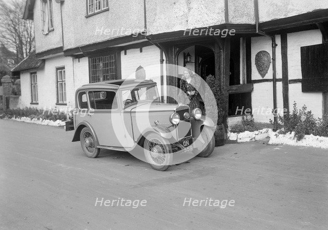 Road testing a Triumph Scorpion, 1931. Artist: Bill Brunell.