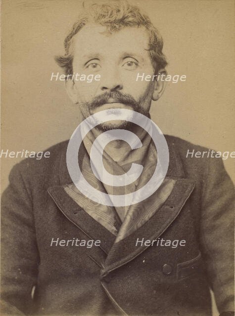 François dit Francis. 38 ans, né le 3/12/55 à Reims (Marne). ébéniste. Anarchiste. 5/3/94., 1894. Creator: Alphonse Bertillon.