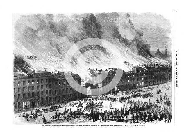Fire in Saint Petersburg, May 1862, 1862.