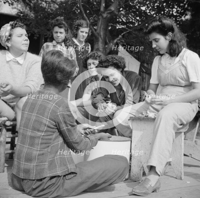 Campers helping with the kitchen work at Camp Gaylord White, Arden, New York, 1943. Creator: Gordon Parks.