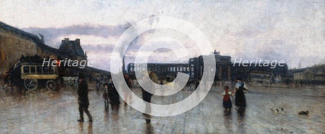 Ruins of Tuileries and Place du Carroussel, 1st arrondissement, 1883. Creator: Siebe Johannes ten Cate.