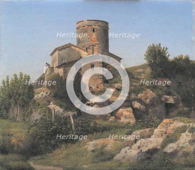 A Building near Tor di Quinto outside Rome;A Building in the Roman Campagna, 1815. Creator: CW Eckersberg.