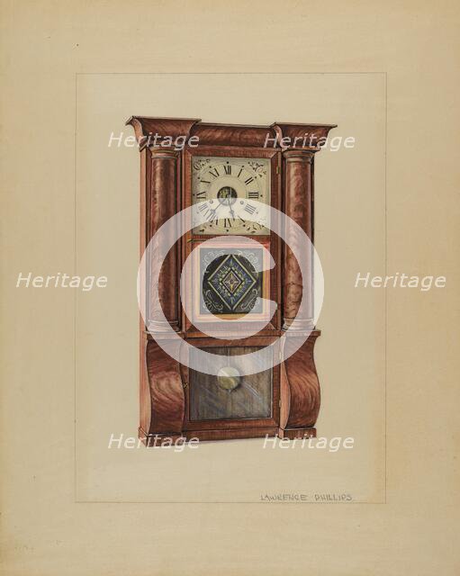 Clock, c. 1936. Creator: Lawrence Phillips.