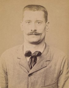 Soulage. Alphonse, Charles. 30 ans, né à Lyon. Menuisier. Anarchiste. 1/3/94., 1894. Creator: Alphonse Bertillon.