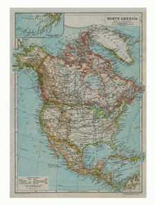 Map of North America, c1910. Artist: Gull Engraving Company.