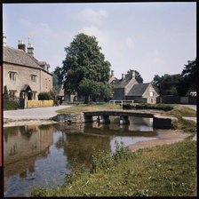 Up Stream Bridge, Becky Hill, Lower Slaughter, Cotswold, Gloucestershire, 1950-1970. Creator: Walter Scott.