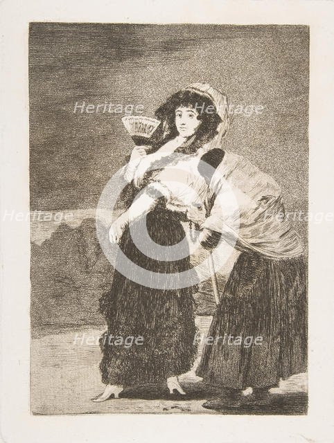 Plate 16 from 'Los Caprichos':For heaven's sake: and it was her mother (Dios la Perdone..., 1797-98. Creator: Francisco Goya.
