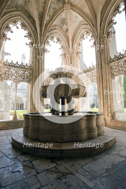Fountain, Cloister of King John I, Monastery of Batalha, Batalha, Portugal, 2009. Artist: Samuel Magal