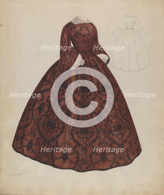 Dress, c. 1938. Creator: Nancy Crimi.