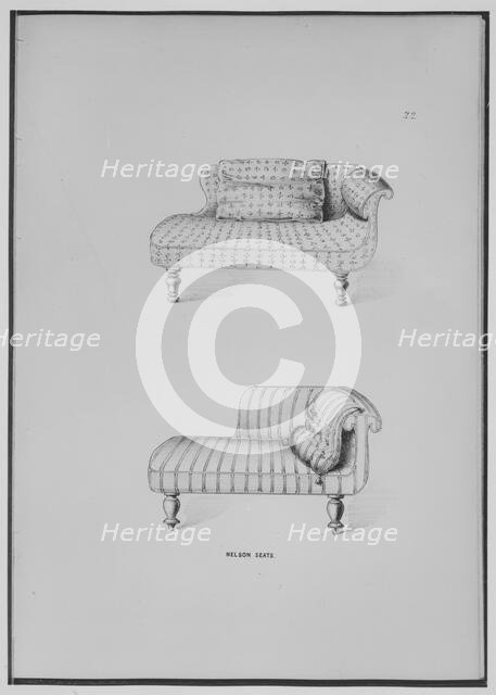 The Cabinet Maker's Sketch Book of Plain and Useful Designs, 1820-50., 1820-50. Creator: Thomas King.