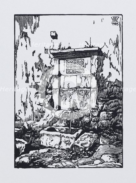 The Fountain at the Khan's Palace in Bakhchisaray, 1923. Artist: Shillingovsky, Pavel Alexandrovich (1881-1942)