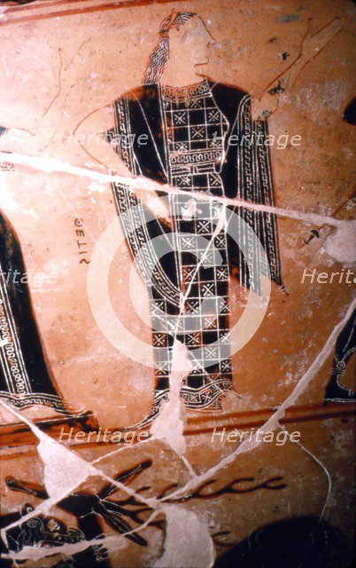 Detail from the Francois Vase, Thetis, c6th century BC. Artists: Ergotimos, Kleitias.