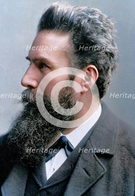 Wilhelm Konrad von Roentgen, German physicist, 1901 Creator: Unknown.