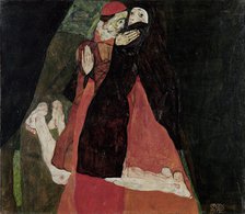 Cardinal and Nun (Tenderness), 1912. Artist: Schiele, Egon (1890–1918)