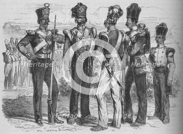 'Group of Sepoys', c1880. Artist: Unknown.