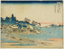 Enoshima in Sagami Province (Soshu Enoshima), from the series "Thirty-six Views of...c. 1830/33. Creator: Hokusai.
